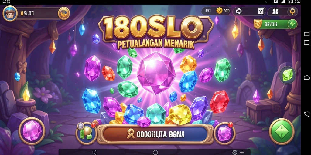 Tampilan gameplay 180SLOT yang penuh warna dan menantang.