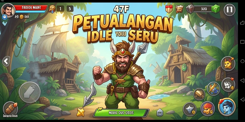 Tampilan gameplay 47F yang menarik dengan karakter unik.