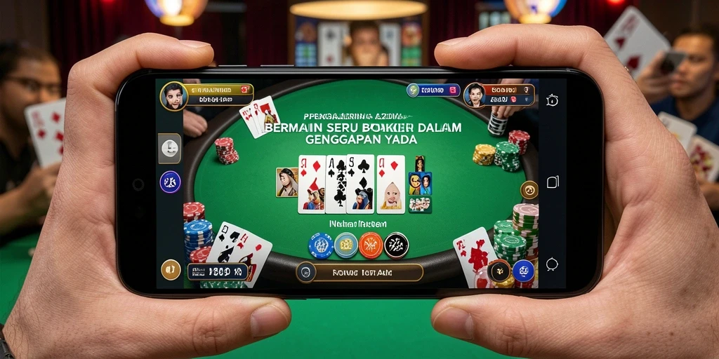 Tampilan gameplay seru A200M dengan berbagai fitur Poker.