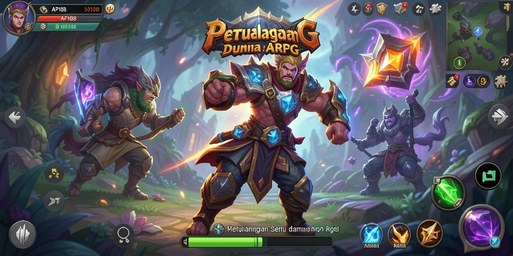 Tangkapan layar menampilkan pertempuran epik dalam game ARPG API88.