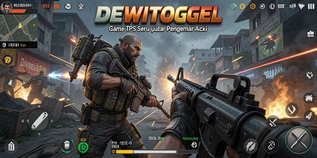 Gameplay seru DEWITOGEL dengan aksi tembak-menembak.