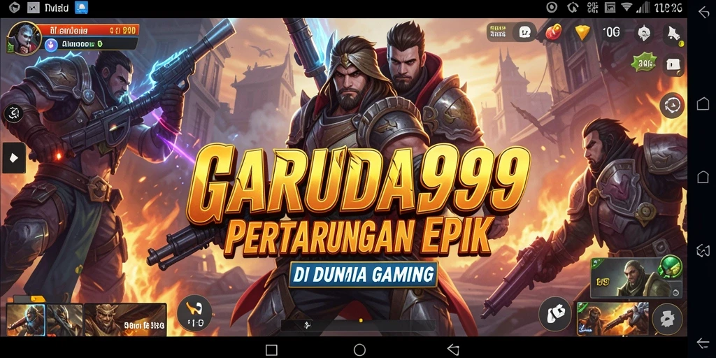 Tampilan gameplay GARUDA999 dengan pertarungan seru antar karakter.