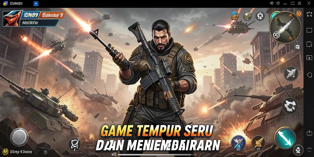 Tampilan gameplay IDN89 yang seru dalam pertempuran TPS.