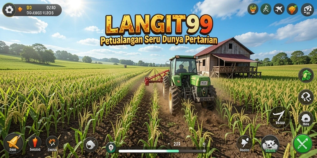 Tampilan gameplay LANGIT99 menampilkan aktivitas pertanian yang seru.