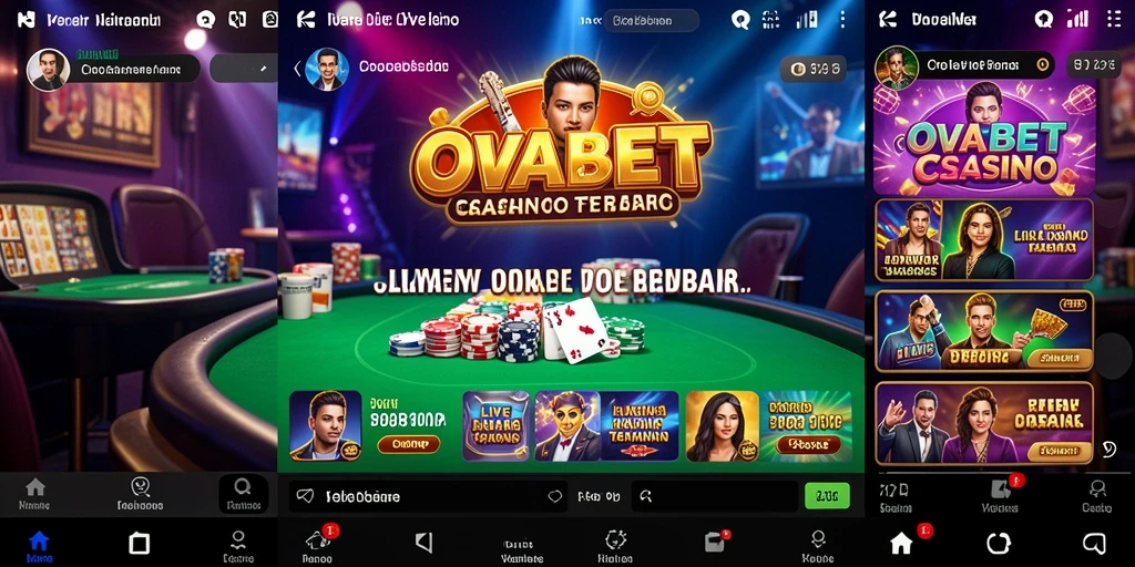 Screenshot gameplay OVABET menampilkan dealer dan pengguna dalam suasana Live Casino.