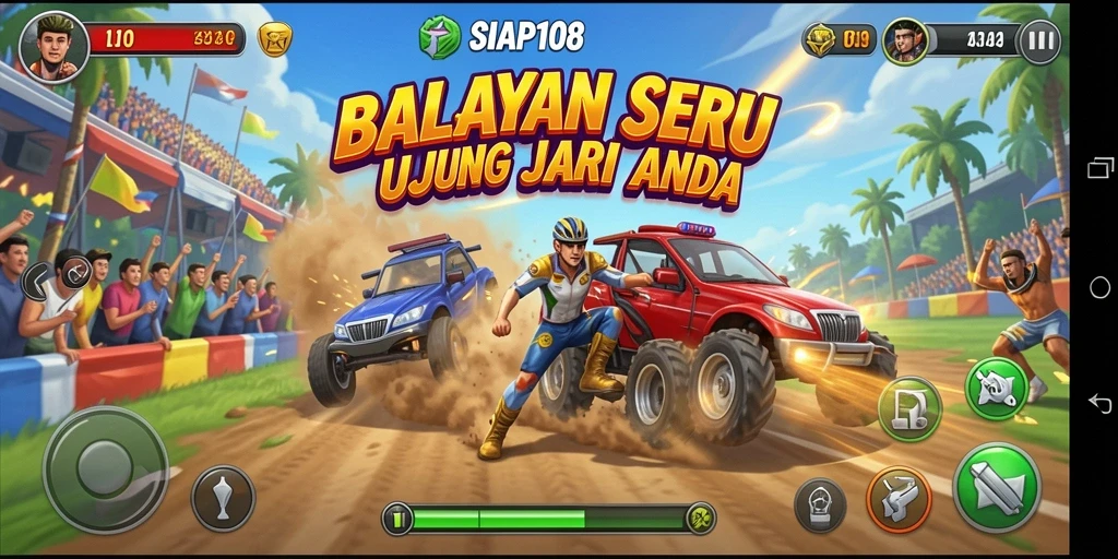 Gameplay Racing di <strong>SIAP108</strong> menampilkan aksi balapan yang mendebarkan.