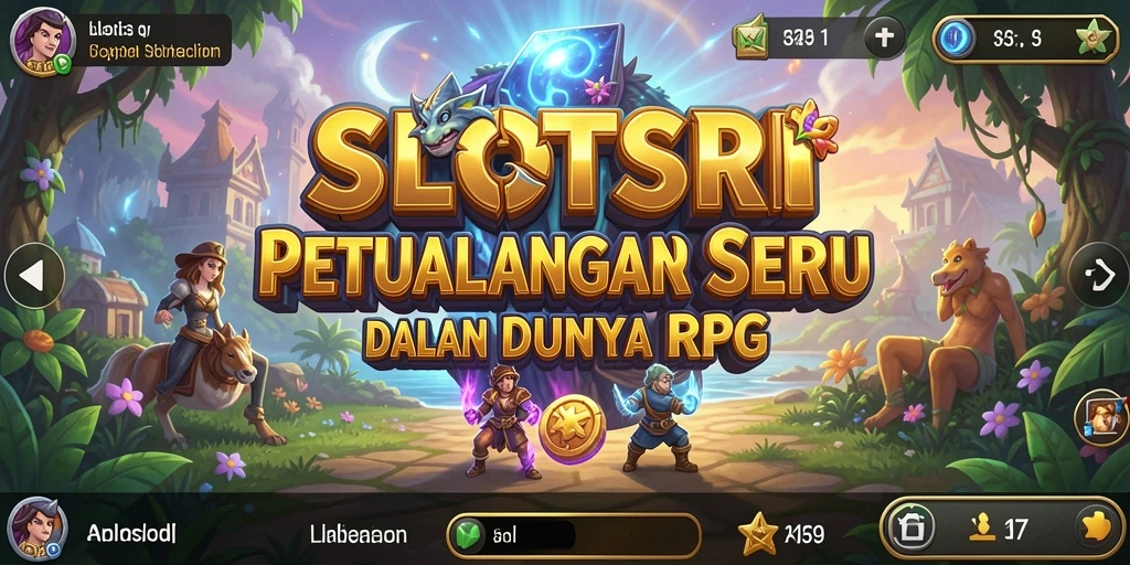 Screenshot gameplay SLOTSRI menunjukkan aksi seru dalam petualangan RPG.