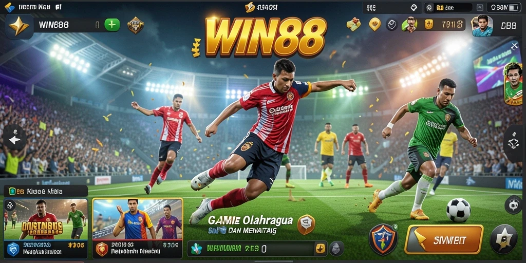 Tampilan gameplay menakjubkan dalam WIN88 yang menampilkan aksi olahraga.